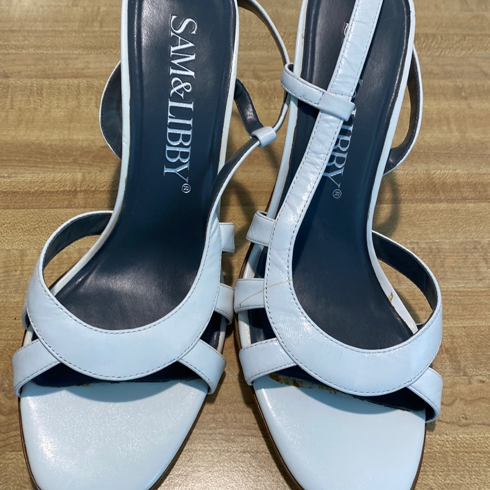 Sam &Libby white sandals. Size 9.